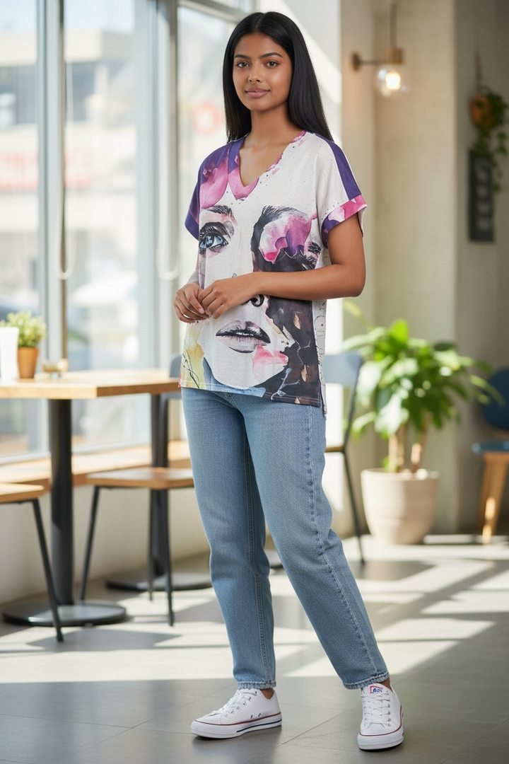 Abstract Face T-Shirt - by Minkas