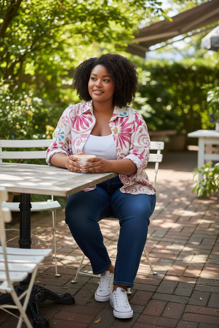 Cotton Tie Front Blouse - by Marie la Lune