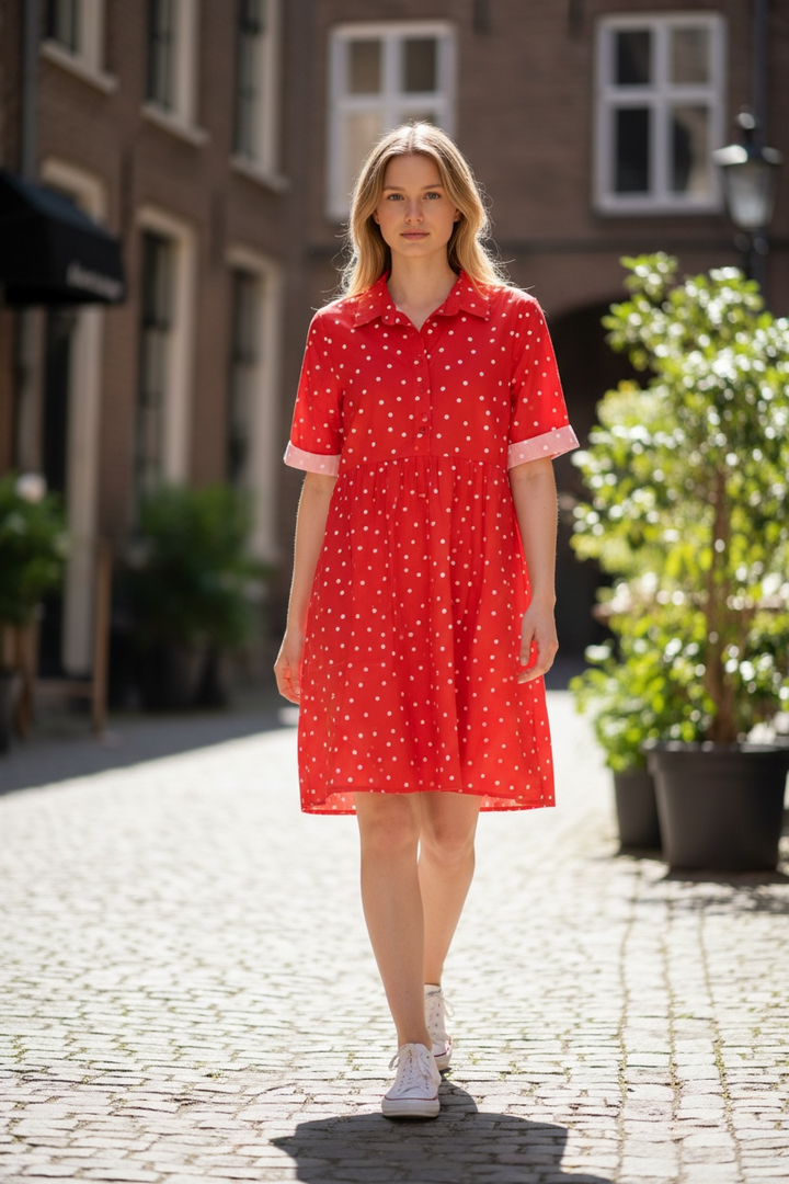 Red Polka Dot Dress - by Marie la Lune