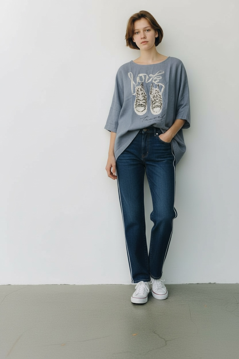 ‘Love Travel’ Oversized T-shirt - by Marie la Lune