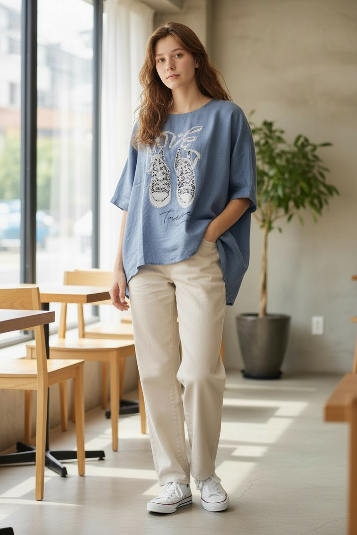 ‘Love Travel’ Oversized T-shirt - by Marie la Lune