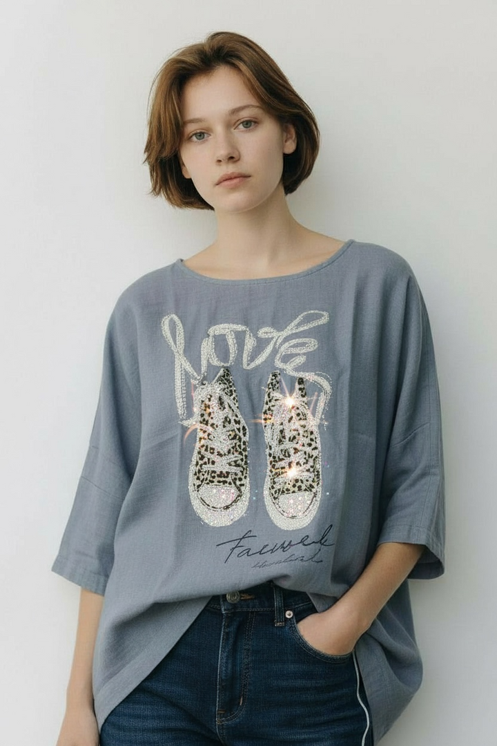 ‘Love Travel’ Oversized T-shirt - by Marie la Lune
