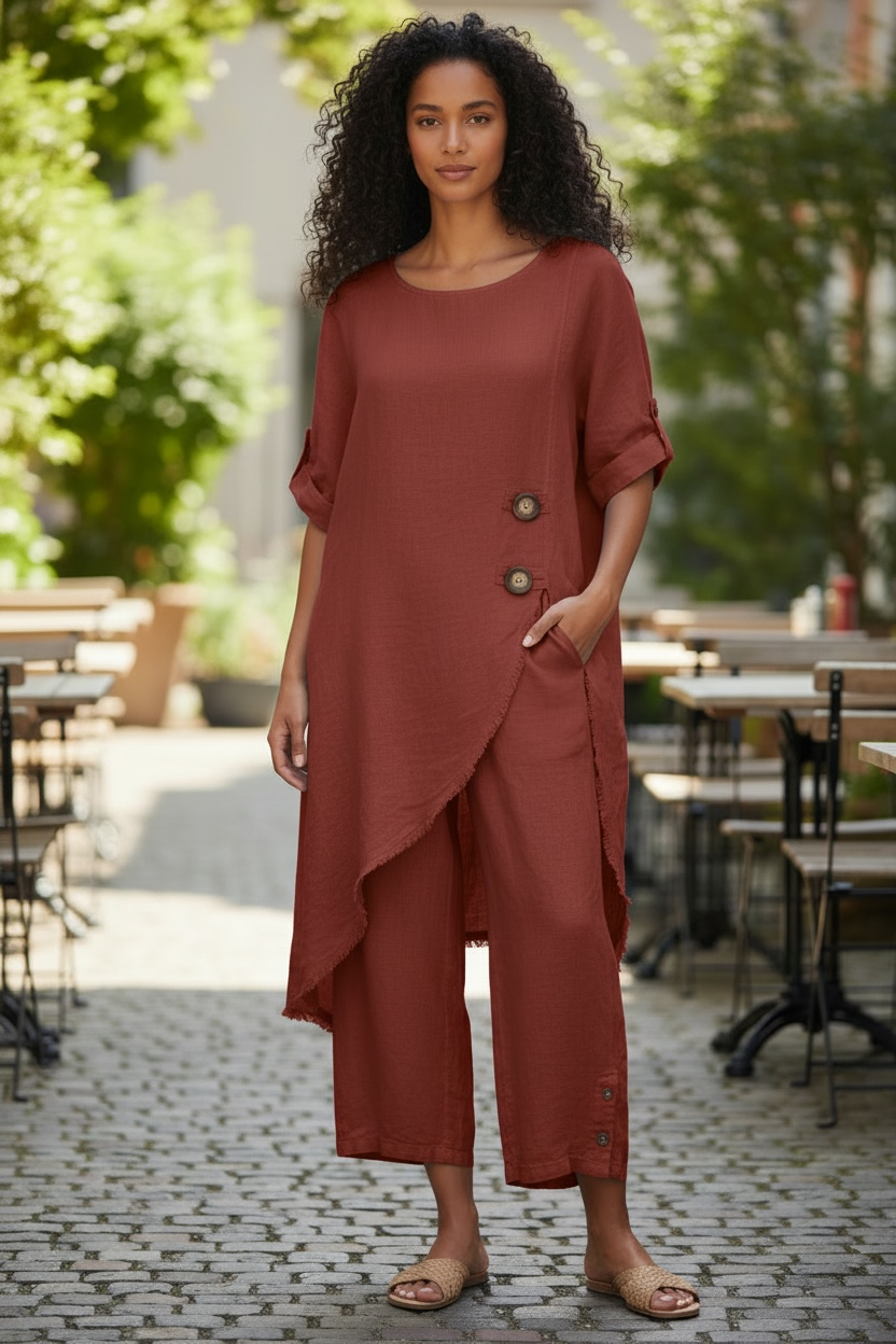 Pantalon en lin Redwood - par Amorosa