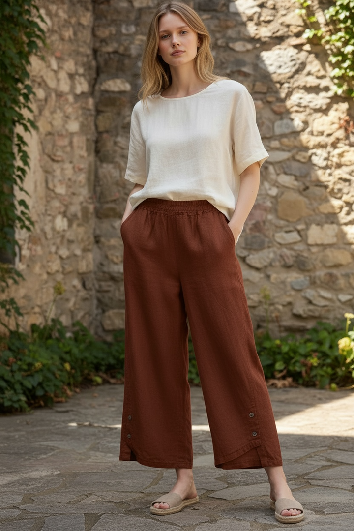 Pantalon en lin Redwood - par Amorosa