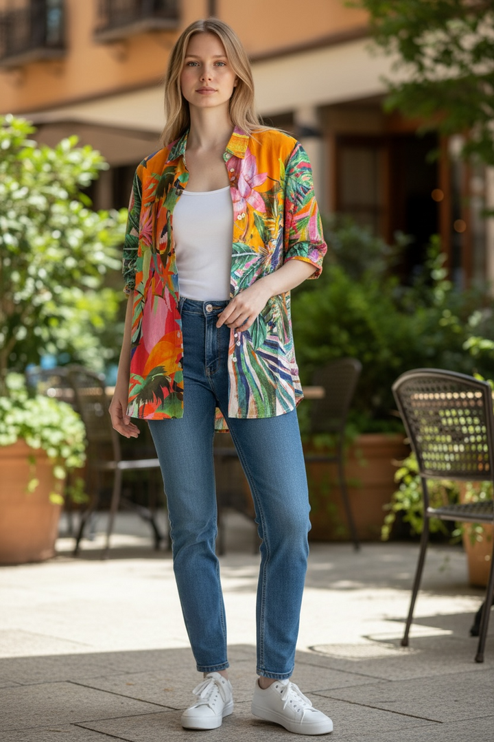 Blusa tropical - de Orientique