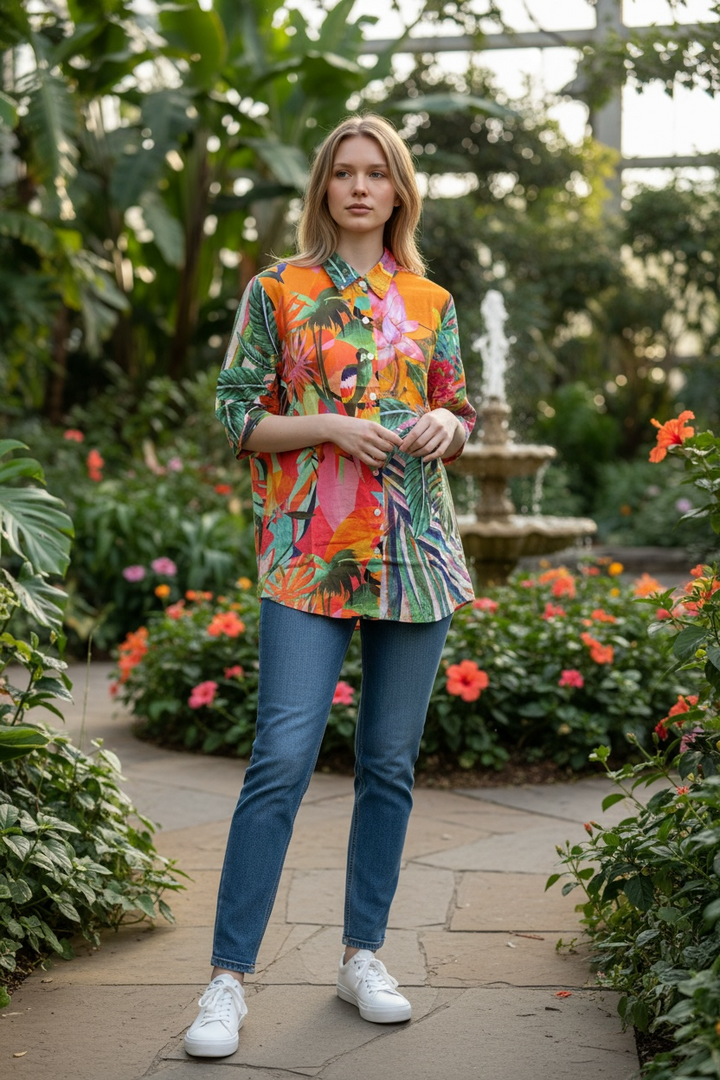 Blusa tropical - de Orientique
