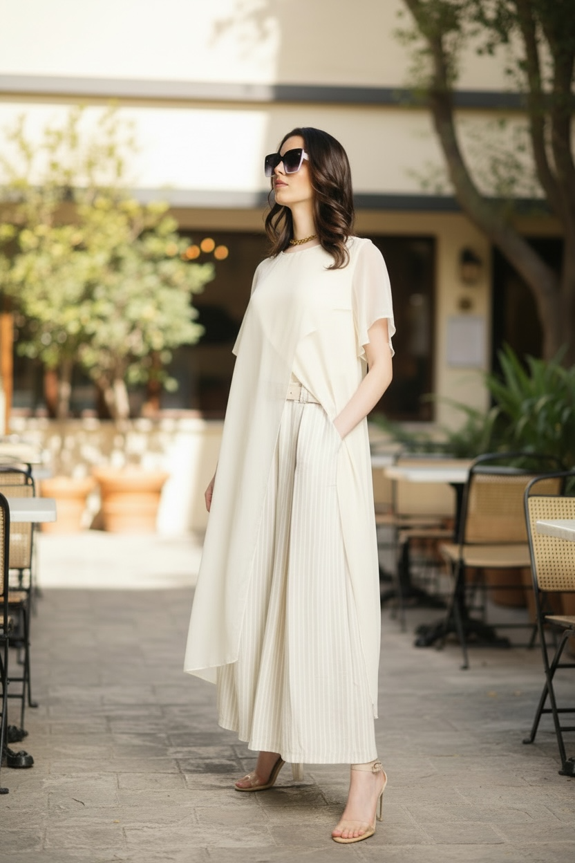 Pearl Drape Top - by Eternelle