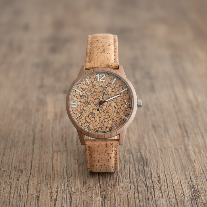 Unisex Cork Large Face Watch - Portugal