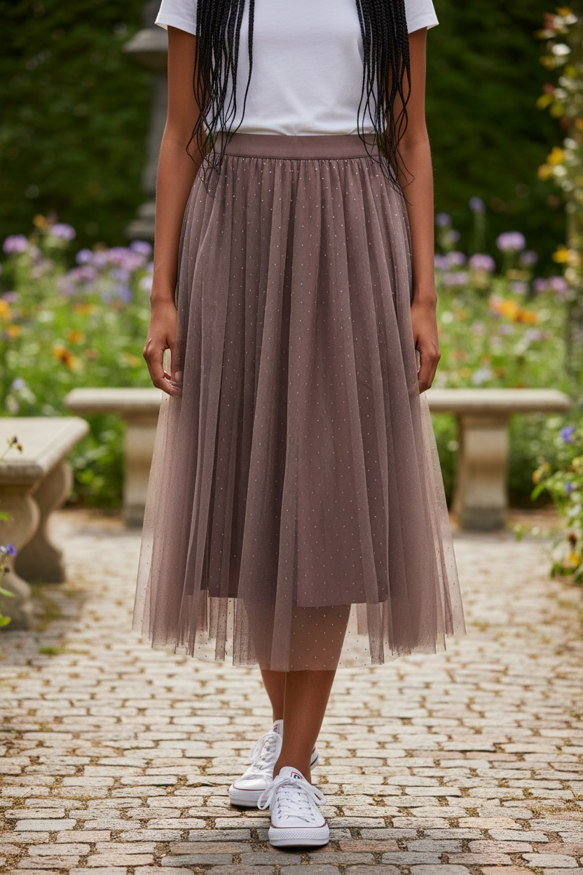 Reversible Plaid Tulle Skirt - by Le Chou Chou