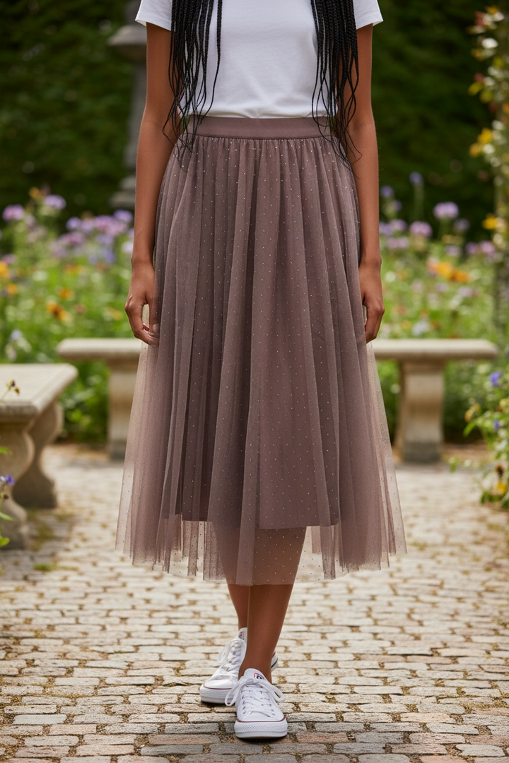 Reversible Plaid Tulle Skirt - by Le Chou Chou