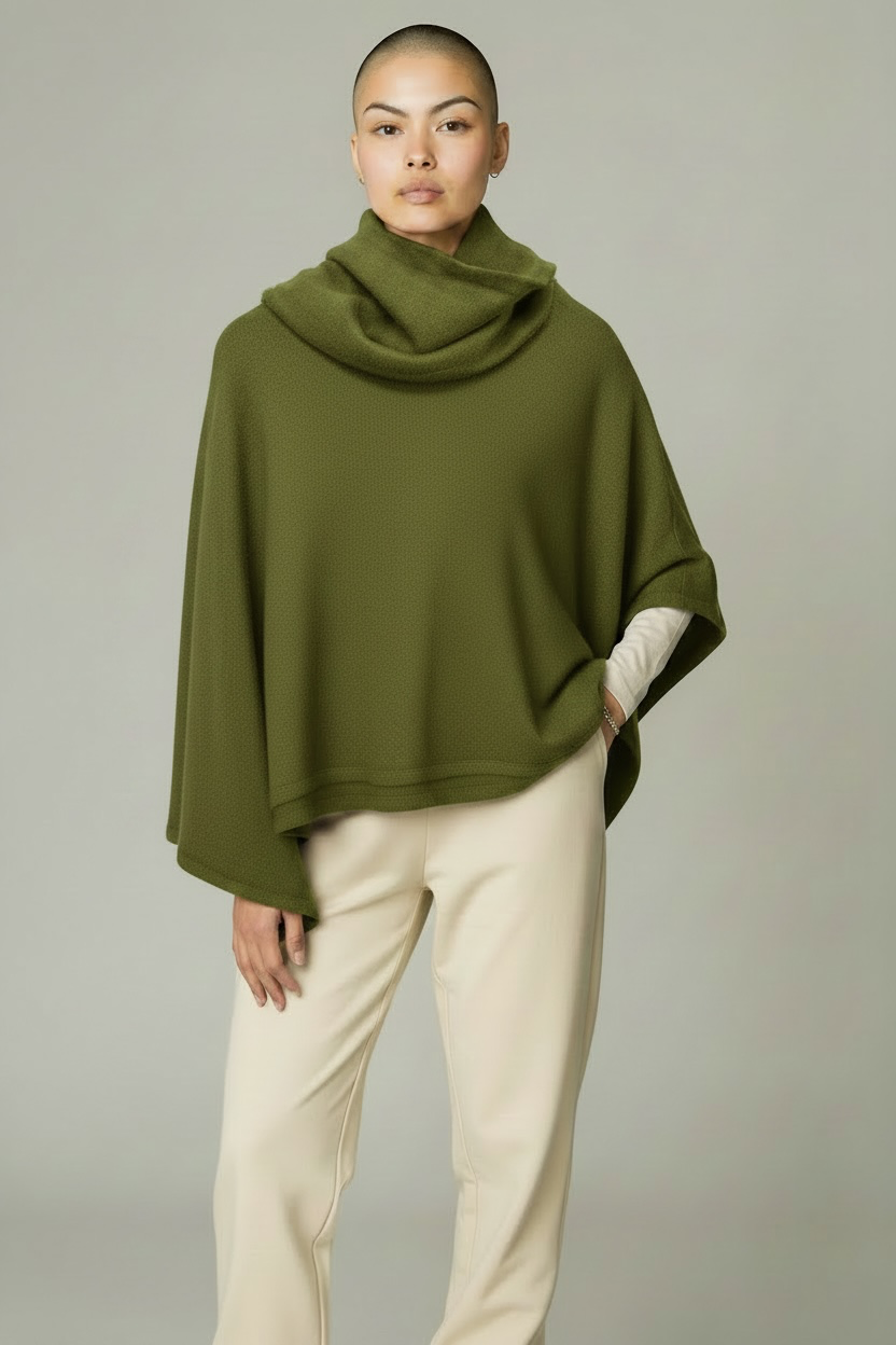 Poncho verde musgo PURE Essence