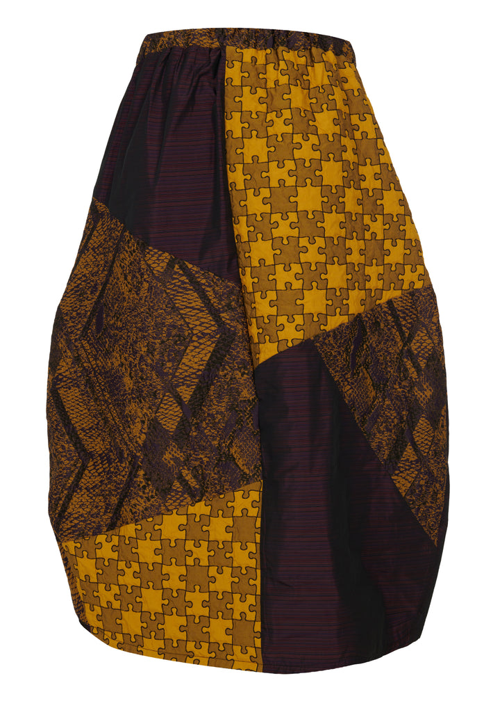 Purple & Yellow Puzzle Skirt - by Kozan