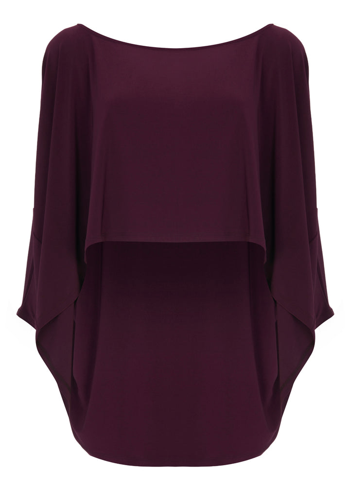 Cropped Purple Drape Top - by Kozan