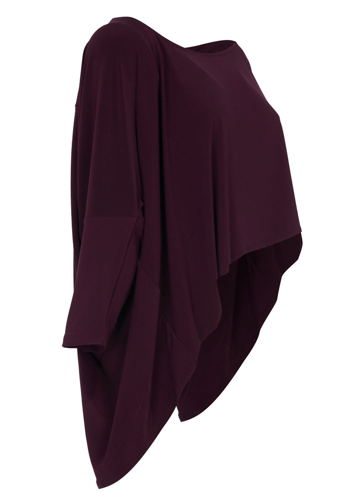 Cropped Purple Drape Top - by Kozan