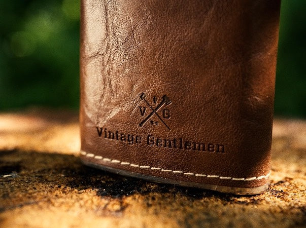 Leather Wrapped Stainless Steel Flask